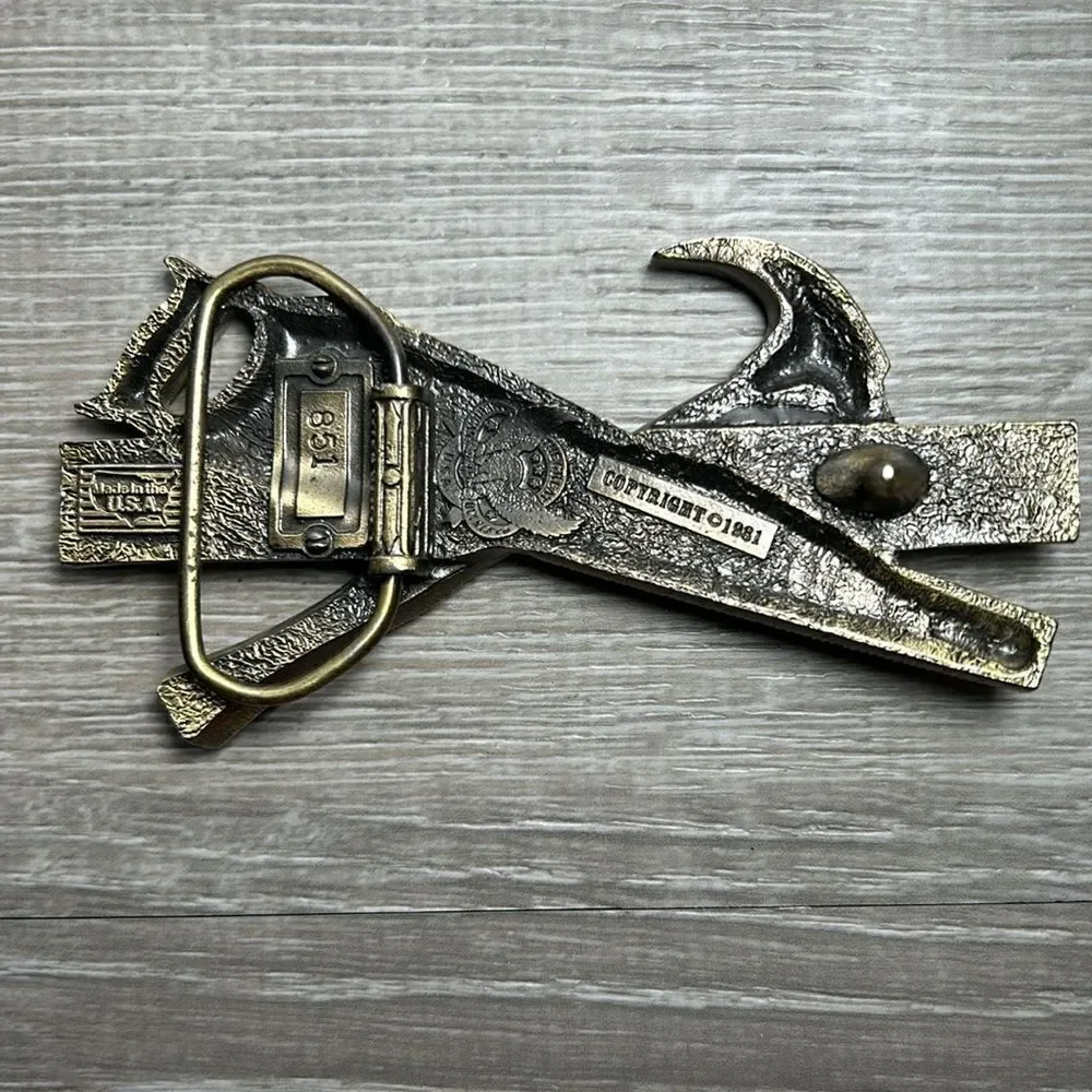 Construction carpenter tool numbered belt buckle - Picture 2 of 4